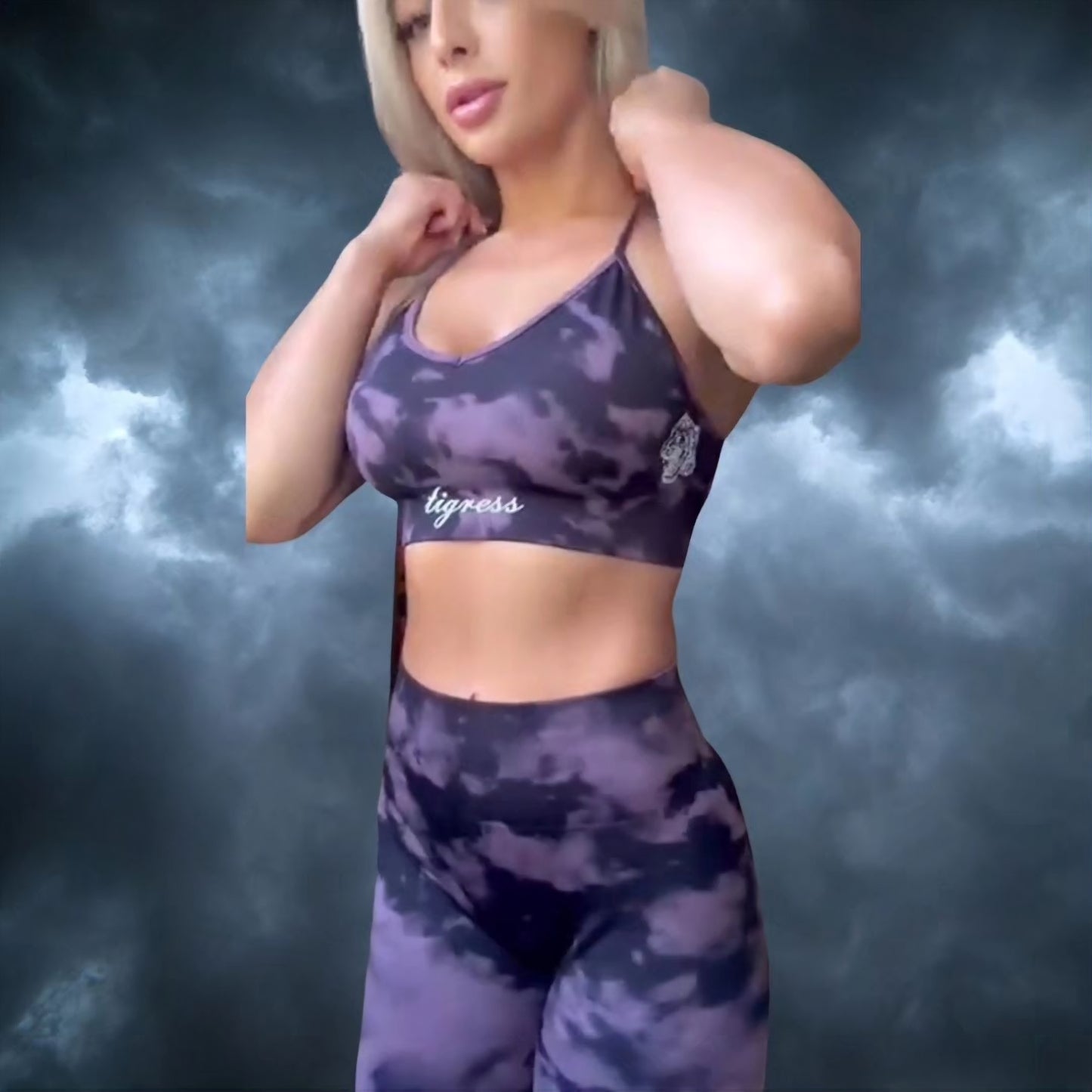 Purple Cloud Sport Bra